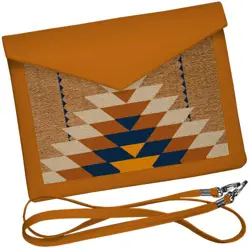 Dámský klutch konvert – elegantní sametová kabelka s potiskem Ornament hnědá