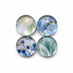 Sada magnetů Tella – kulaté magnety 2,5 cm (4 ks)  Letní herbář