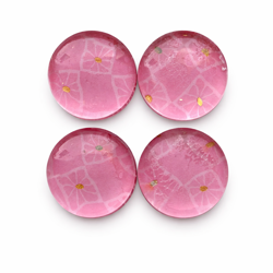 Sada magnetů Tella – kulaté magnety 2,5 cm (4 ks)   Růžový sen  