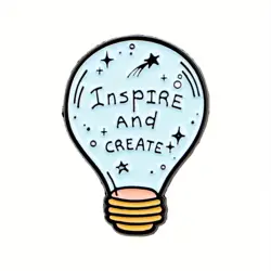 Smaltovaný pin „Inspire and Create“