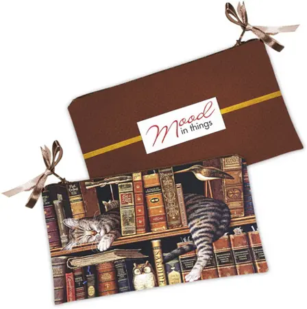 Kosmetická taška MINI – malá látková taštička s potiskem Kočka