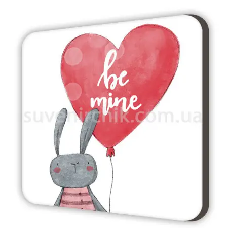 Dřevěný magnet Be mine