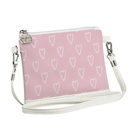 Dětská kabelka little fairy Srdce na růžovém pozadí