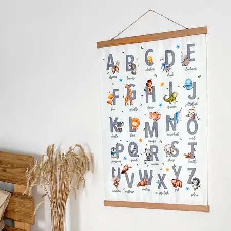 Látkový plakát na zeď Anglická abeceda 1