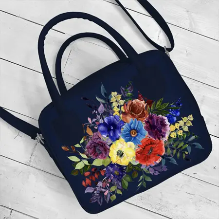 Dámská kabelka Kitto – sametový potisk Krása