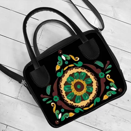 Dámská kabelka Kitto – sametový potisk kruh života