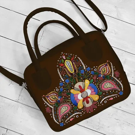 Dámská kabelka Kitto – sametový potisk  Panenský květ