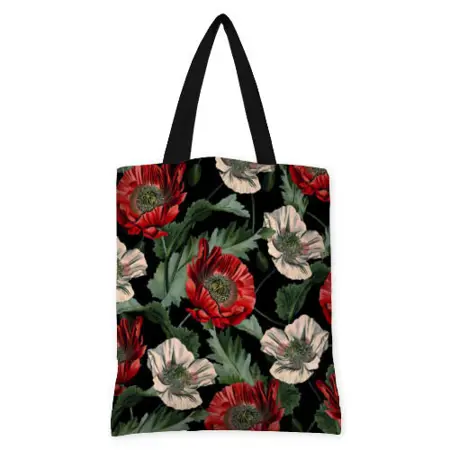 Kabelka original Červené a bílé květy