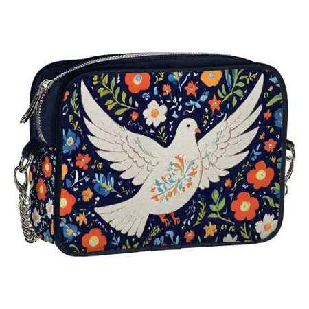 Kabelka na řetízku Cherie Bílá holubice