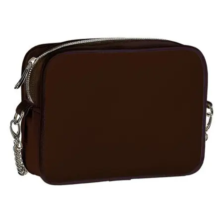 Kabelka na řetízku Cherie tmavě hnědá