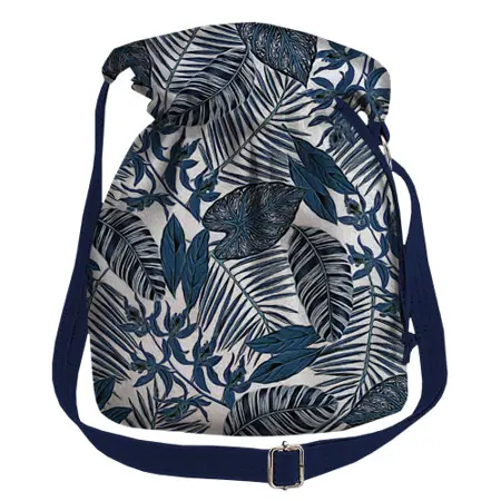 Dámská kabelka torba Tmavě modré listy