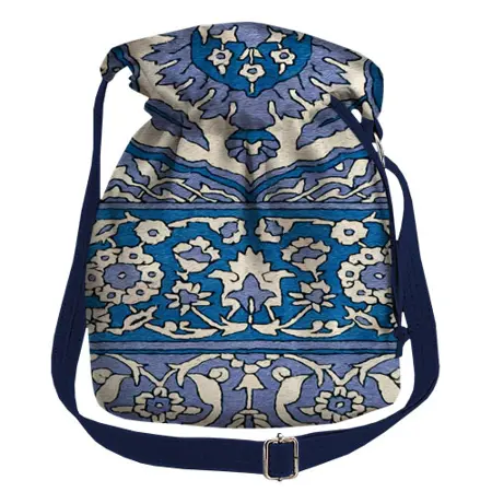 Dámská kabelka torba Modrý květinový ornament