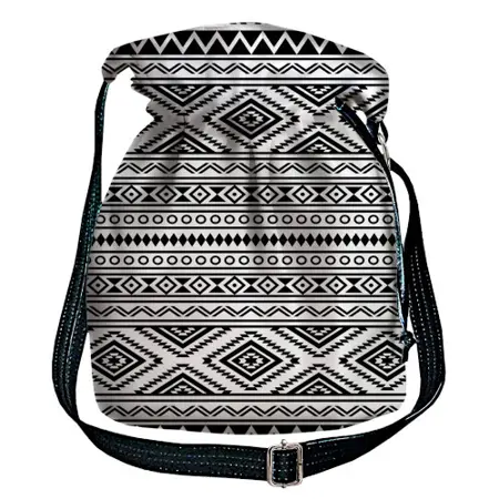 Dámská kabelka torba  Černá a bílá ozdoba