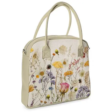  Kabelka s potiskem Oxford Luční květiny na světlém pozadí