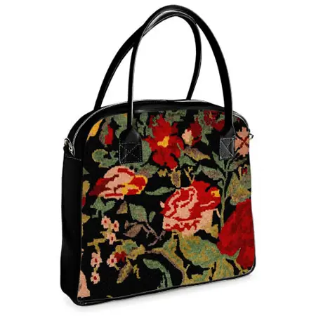  Kabelka s potiskem Oxford Květinová výšivka (stylizace)