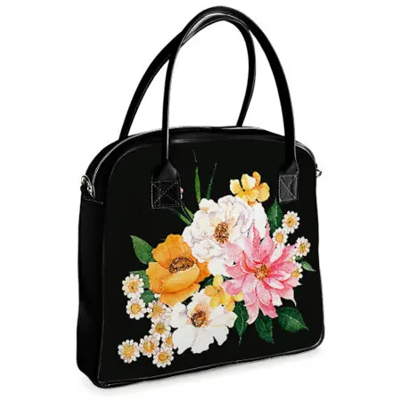  Kabelka s potiskem Oxford Světlé jemné květiny