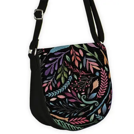 Kabelka saddle  Větvičky a listy