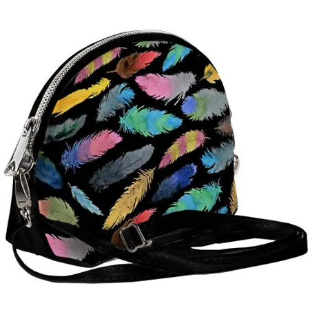 Mini kabelka  Coquette Barevné peří