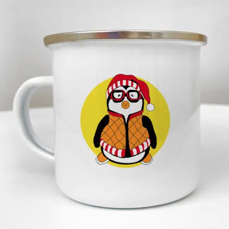 Smaltovaný hrnek Camper Tučňák Hugsy