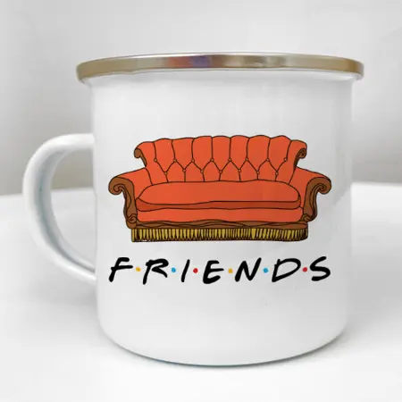 Smaltovaný hrnek Camper Friends