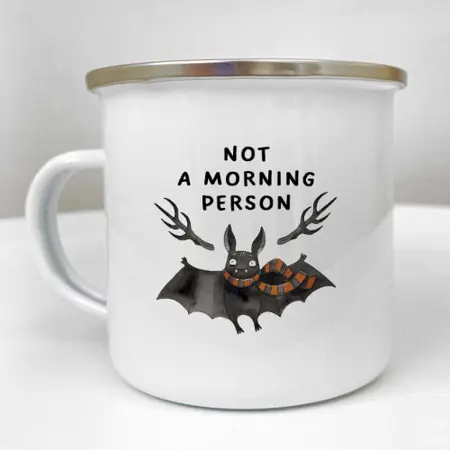 Smaltovaný hrnek Camper Not a morning person