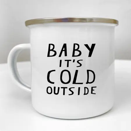 Smaltovaný hrnek Camper  Baby it's cold outside