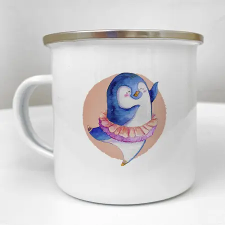 Smaltovaný hrnek Camper  Zpívej! Tancuj! Záři!