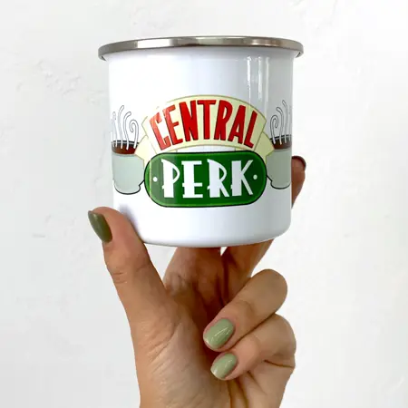 Smaltovaný hrnek Camper Central perk