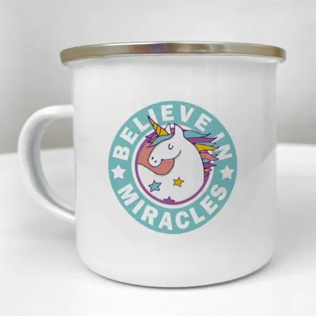 Smaltovaný hrnek Camper  Believe in miracles