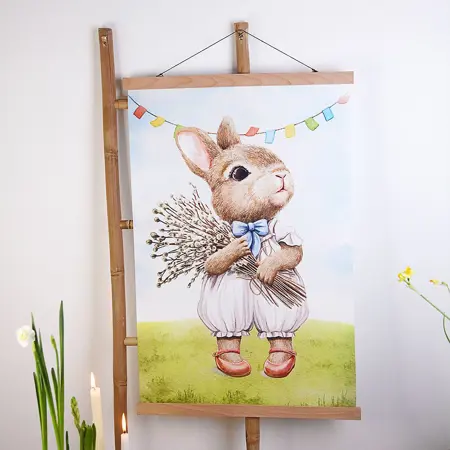 Látkový plakát na zeď  Králík s vrbou