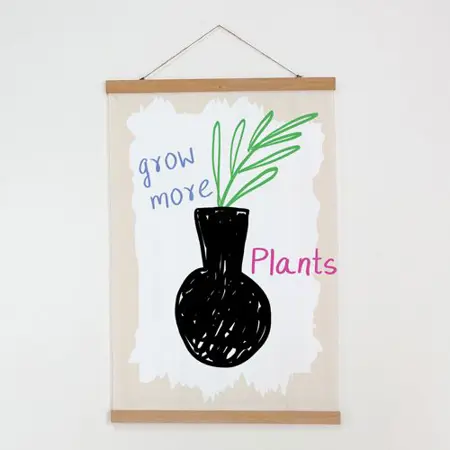 Látkový plakát na zeď  Grow more plants
