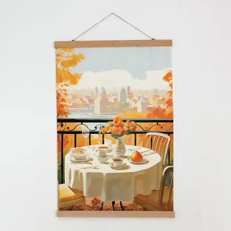 Látkový plakát na zeď Podzimní snídaně