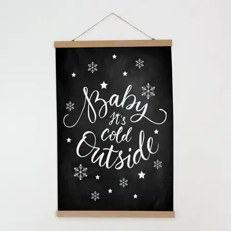 Látkový plakát na zeď Baby it's cold outside