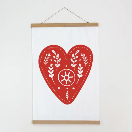 Látkový plakát na zeď Srdce