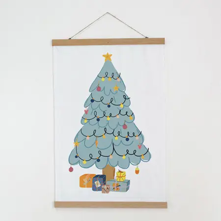 Látkový plakát na zeď Dárky pod stromeček
