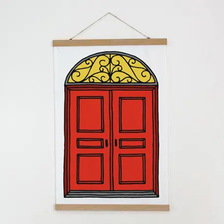 Látkový plakát na zeď Dveře
