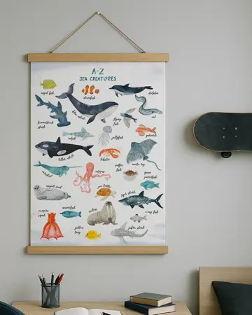 Látkový plakát na zeď Obyvatelé moře