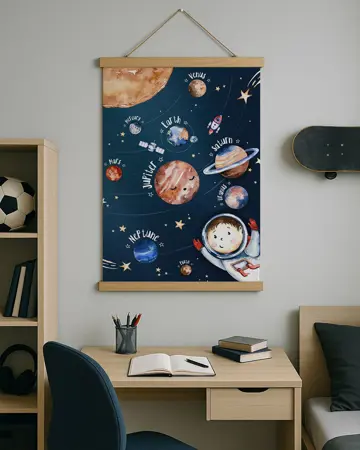 Látkový plakát na zeď Sny o jiných světech