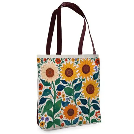 Textilní taška Tenderness Slunečnice – stylový shopper na zip