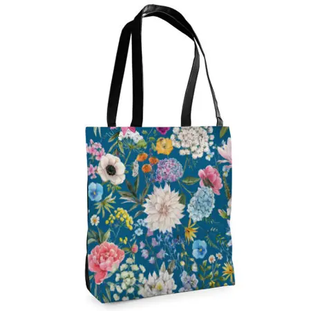 Textilní taška Tenderness Květin nikdy není dost. – stylový shopper na zip