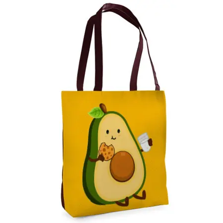 Textilní taška Tenderness Avokádo – stylový shopper na zip