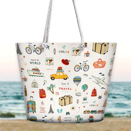 Plážová taška Malibu Time to travel