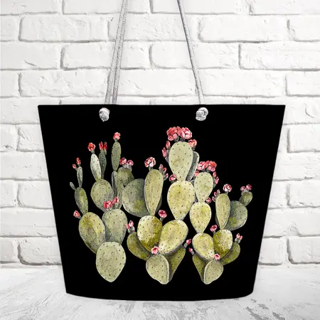 Plážová taška Malibu Kvetoucí kaktusy