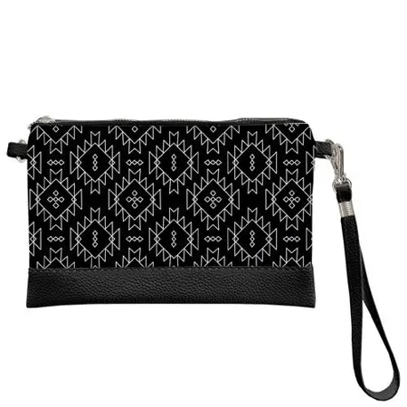 Malá kabelka přes rameno Černobílý geometrický tisk