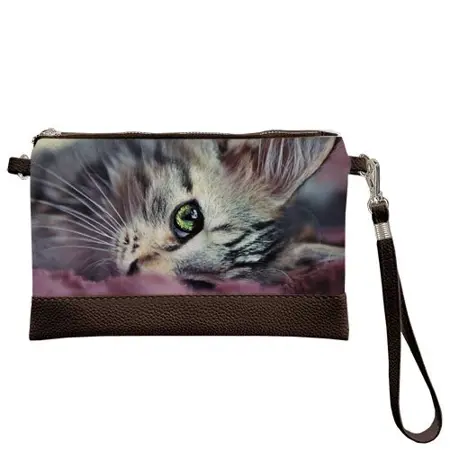 Malá kabelka přes rameno Šedá kočka