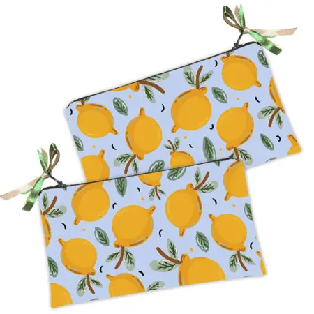 Kosmetická taška MINI – malá látková taštička s potiskem Citrón