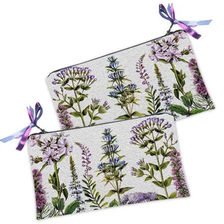 Kosmetická taška MINI – malá látková taštička s potiskem Polní květiny
