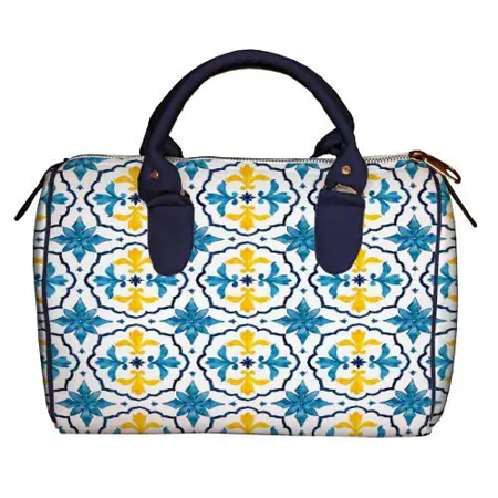 Dámská kabelka Barrel – textilní potisk Ornament