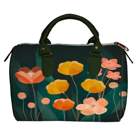 Dámská kabelka Barrel – textilní potisk Vůně jara