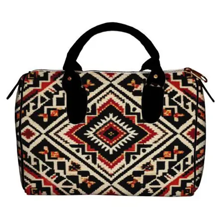 Dámská kabelka Barrel – textilní potisk Ornament 